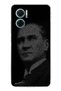 Redmi Note 11E Compatible Silicone Case with Atatürk Silhouette Written in Arabic for Young People Printed