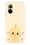 Printed Silicone Case Compatible with Realme 12 Lite Cute Chick and Heart Pattern