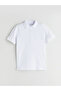 White polo collar basic short sleeve girl's t-shirt from hera fashion - 2