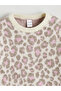 Pink Leopard Patterned Girl's Knit Sweater - 3