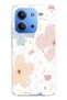 Printed Silicone Case with Pastel Abstract Flower and Stain Pattern Compatible with Redmi 15C