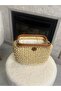Straw Handmade Women's Handbag with Leather Detailing Cream-Brown - 5