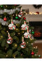New Year – Wooden Peg House Model Set of 6 Decorative Peg Ornaments