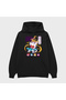 Unisex Sailor Meow Printed 3 Thread Ş Fleece-Lined Hoodie Sweatshirt