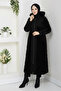 Women's Lined Cashmere Detailed Full Length Nova Quilted Coat - 4