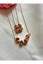 Gold Pink Zircon Stone Openable Steel Necklace - 4