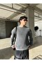 Acid Wash Triko Basic Sweatshirt - 5
