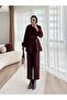 Women's Feather Sleeve Scuba Pants Blouse Set - 2