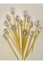 No:204 - 50 Pieces Decorative Beaded Promise Engagement Birthday Party Stylish Cocktail Ornament Toothpick - 5