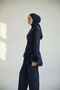 Women's Feather Sleeve Scuba Pants Blouse Set - 5