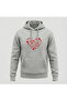 New Year's Themed Unisex Hooded Sweatshirt Gray - 2