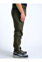 Winter Fleece Lined Imported Softshell Windproof Water Repellent Reflective Men's Trousers Khaki - 4