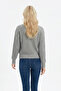 Women's Basic V-Neck Buttoned Knit Cardigan - 4