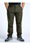 Winter Fleece Lined Imported Softshell Windproof Water Repellent Reflective Men's Trousers Khaki