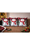 New Year's Patterned Set of 2 Premium Fabric Cushion Covers 43X43 cm – Christmas Themed Decorative Pillowcases - 3