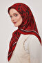 Women's Geometric Striped Pattern Viscose Floss Scarf - 2