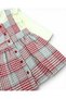 Girl's Plaid Patterned 2-3-4-5-6 Year Old Salopet Dress, Stylish 2-Piece Set with Badili - 7