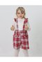 Girl's 2-3-4-5-6 Year Old Plaid Patterned Salopet and Badili 2-Piece Stylish Holiday Dress Socks Gift - 4