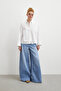 High Waist Wide Leg Jean Blue - 2