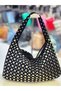 Large Size''Trok'' Casual Model with Staple Detail Nubuck Women's Shoulder Bag - 5