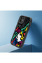 Xiaomi Mi 13 Lite Compatible Black Silicone Case Geometric Pattern Shock Absorbing Protection Case - 5