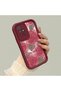 Xiaomi Redmi 10 Compatible Rose Butterfly Patterned Burgundy Silicone Shockproof Case - 2