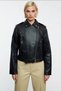 Women Shirt Collar Long Sleeve Regular Fit Faux Leather Slim Coat Functional Durable Modern - 5
