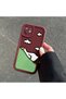 iPhone 16E Compatible Flexible Silicone Protection Burgundy Color Cute Duck Case - 6