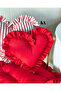 Lovely Heart Ruffled Linen Inner Filled Pillow / Throw Pillow 40cm - 4