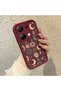 Xiaomi Redmi Note 13 Pro 4g Compatible Burgundy Silicone Case-Vintage Pattern Shockproof - 3