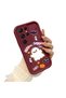 Samsung Galaxy S22 Ultra Compatible Flexible Silicone Protection Burgundy Color Cartoon Case - 3