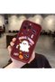 iPhone 16 Pro Compatible Flexible Silicone Protection Burgundy Color Cartoon Case - 2