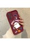Samsung Galaxy A72 Compatible Flexible Silicone Protection Burgundy Color Cartoon Case