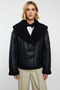 Women Shirt Collar Long Sleeve Regular Fit Faux Leather Jacket Functional Durable Quality Stylish - 5
