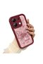Xiaomi Redmi Note 13 Compatible Rose Butterfly Patterned Burgundy Silicone Shockproof Case - 4