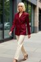 Women's Regular Jacket Collar Long Sleeve Standard Fit Woven Blazer Coat Functional Durable