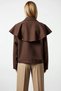 Women's Shirt Collar Low Sleeve Woven Gabardine Oversized Thin Cloak Jacket Coat Functional - 6