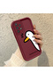 Samsung Galaxy A52/A52S Compatible Flexible Silicone Protection Burgundy Color Cute Duck Case - 2