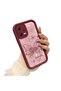 Xiaomi Redmi Note 12 5g Compatible Rose Butterfly Patterned Burgundy Silicone Shockproof Case - 3