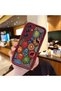 Samsung Galaxy A16 Compatible Burgundy Silicone Case-Vintage Patterned Shockproof