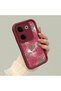 Tecno Camon 20 Pro 4g Compatible Rose Butterfly Patterned Burgundy Silicone Shockproof Case - 2