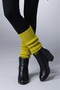 Natural Wool Leggings Corded Fabric Winter White Women's Knee Pads Thick Footless Yoga Over-The-Knee Socks - 2