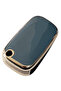 Renault Fluence Megane 3 Compatible Remote Control Key Case Auto Keychain Turquoise Gold - 3