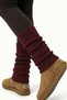 Natural Wool Leggings Corded Fabric Winter White Women's Knee Pads Thick Footless Yoga Over-The-Knee Socks - 2