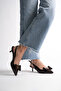 Margaret Brown Patent Leather Low Heel Bow Buckle Detailed Slingback Women's Shoes - 3