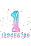 1 Year Old 40-Inch Giant Rainbow Starry Sky Number Mermaid Theme Birthday Party Decoration