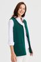 Embroidery Detailed Zippered Knitwear Vest - Green - 6