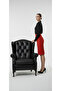 Red Women's Knee-Length Pencil Skirt - 5