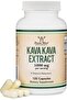 Kava Kava Capsules 1,000mg per Serving, 120 Count (High Purity Potent 3-5% Kavalactones Root Extract) Kava Powder Root Extract for Relaxation (Non-GMO, Vegan Safe) by Double Wood