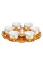 Six-Piece Metal Coffee Cup Set _ Special Set for Coffee Presentation |   Arabian Espresso & Zemzem Set